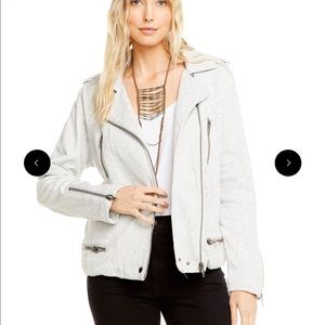 NEW Chaser Cotton Fleece Moto Jacket